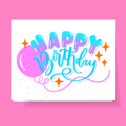 Happy Birthday Balloon Card