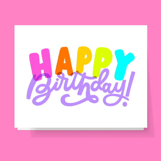 Colorful Happy Birthday Card