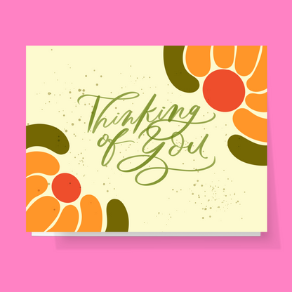 Floral Thinking Of You Card