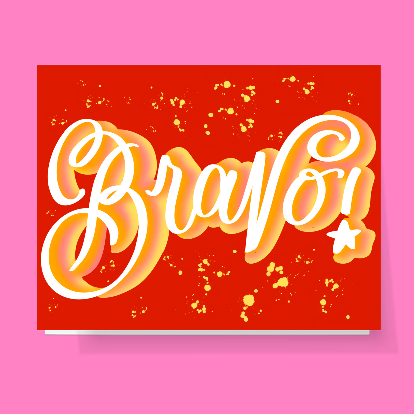 Bravo Typography Card