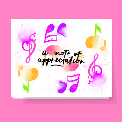 A Note Of Appreciation Card