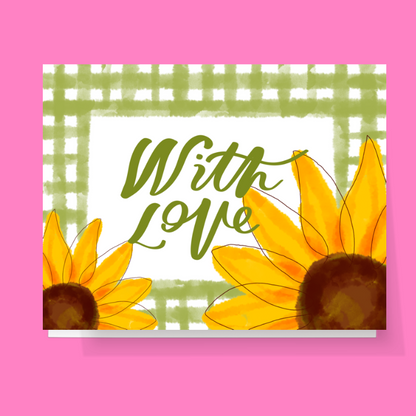 With Love Sunflower Card