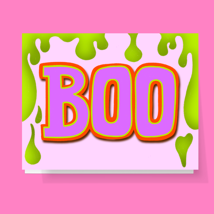 Boo Slime Halloween Card