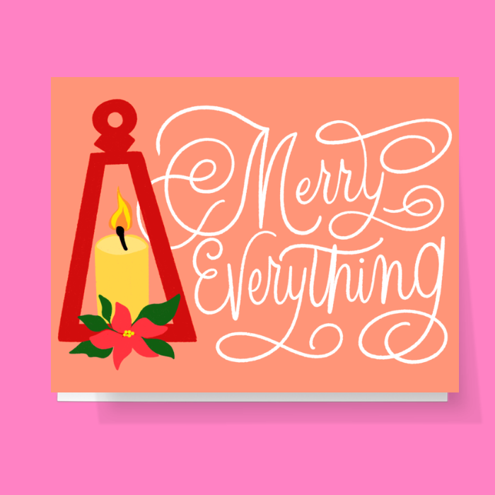 Merry Everything Holiday Candle Card