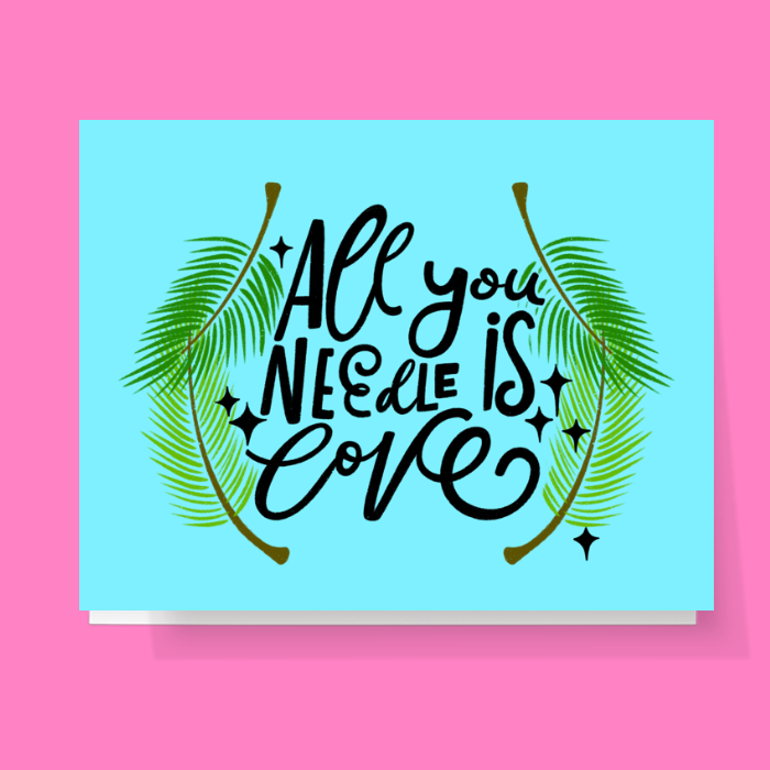 All You Needle Is Love Winter Card