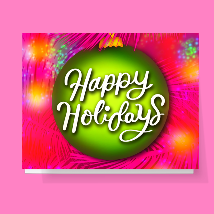 Happy Holidays Ornament Card