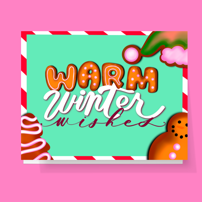 Warm Winter Wishes Cookies Card