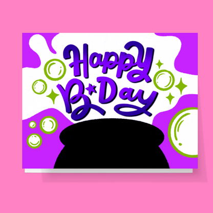 Happy BDay Cauldron Card