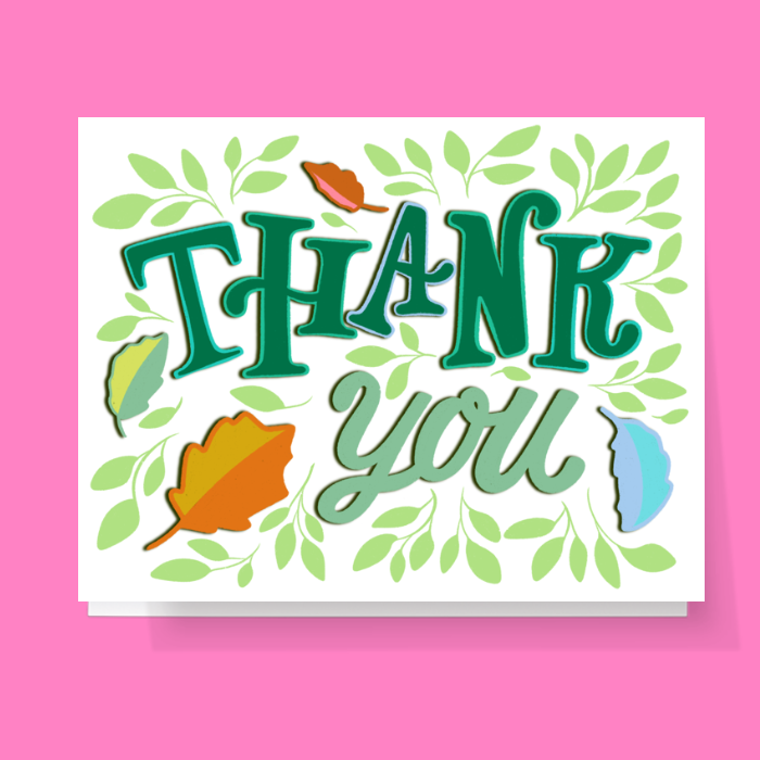 Thank You Fall Leaves Card