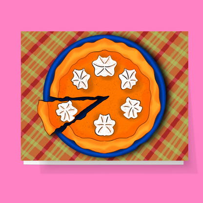 Plaid Pumpkin Pie Card