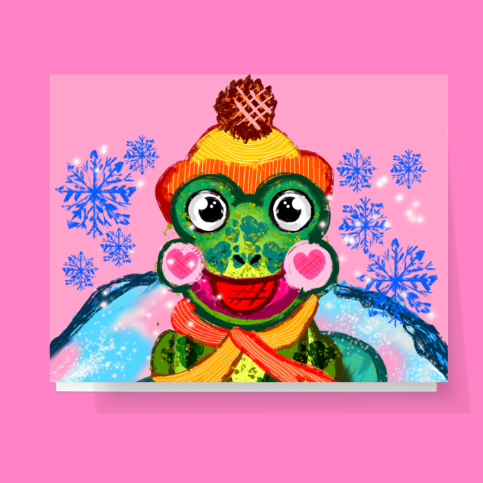 Winter Frog Card