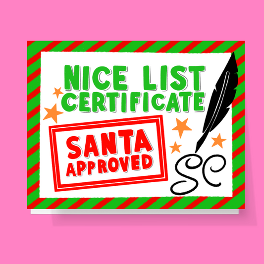 Nice List Certificate Christmas Card