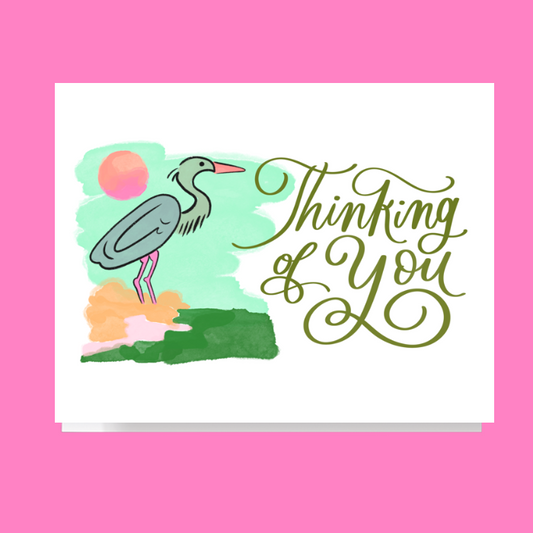 Thinking Of You Heron Card