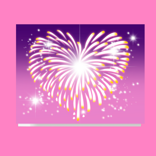 Firework Heart Card