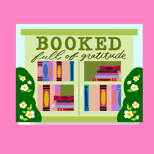 Booked Full Of Gratitude Card
