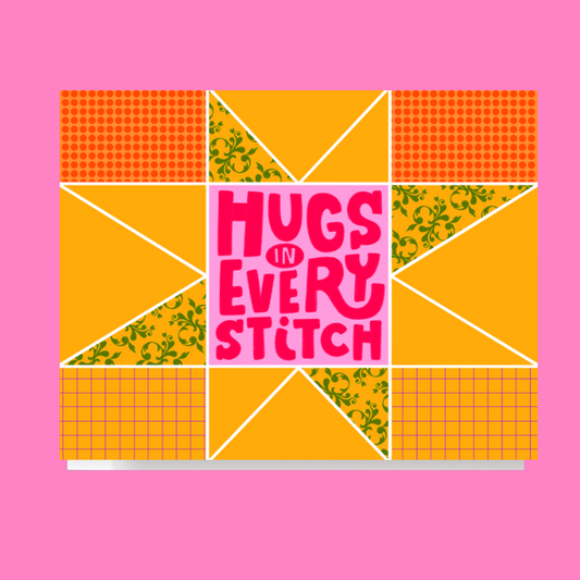 Hugs In Every Stitch Quilt Card