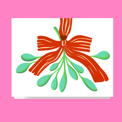 Mistletoe Holiday Card