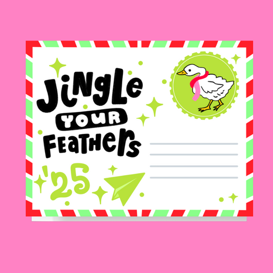 Jingle Your Feathers Post Card