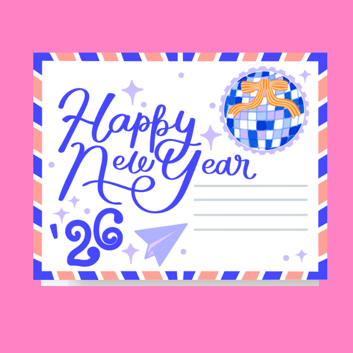Happy New Year 2026 Card
