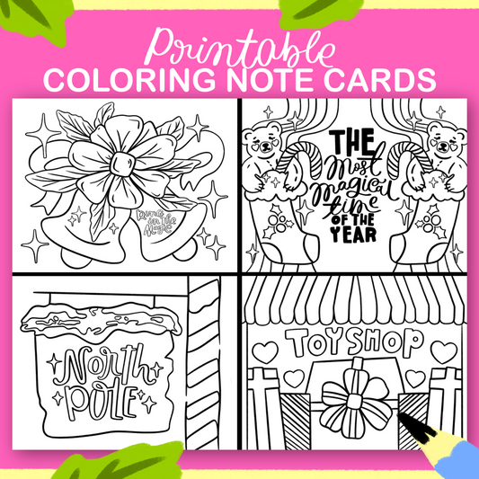 Holiday Coloring Notes Printable