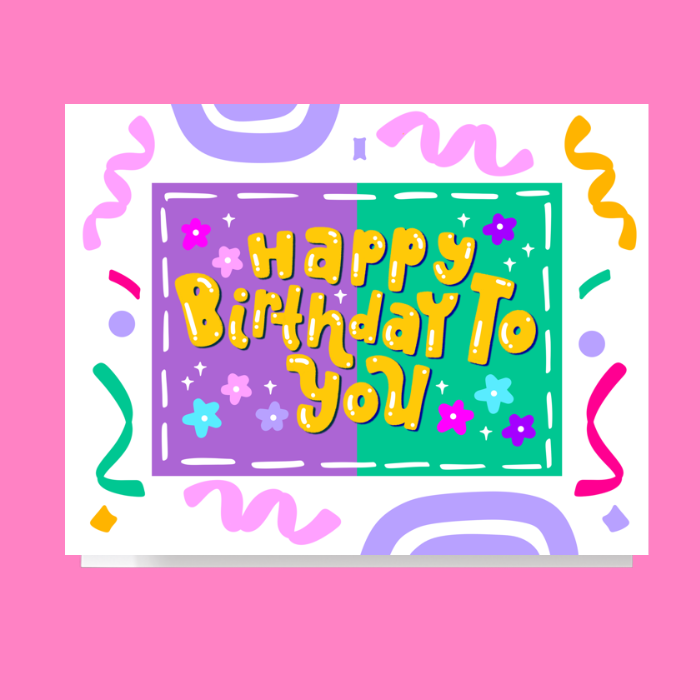 Happy Birthday Confetti Card