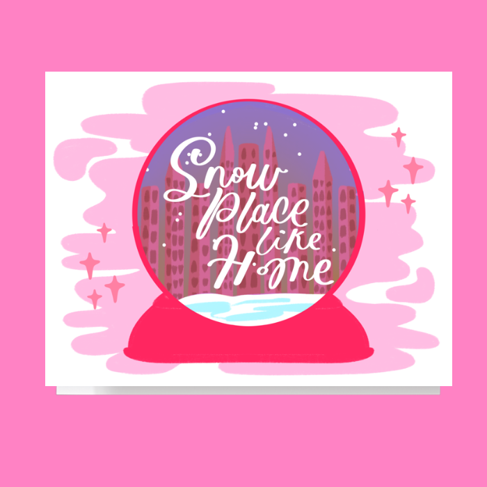 Snow Place Like Home Globe Card