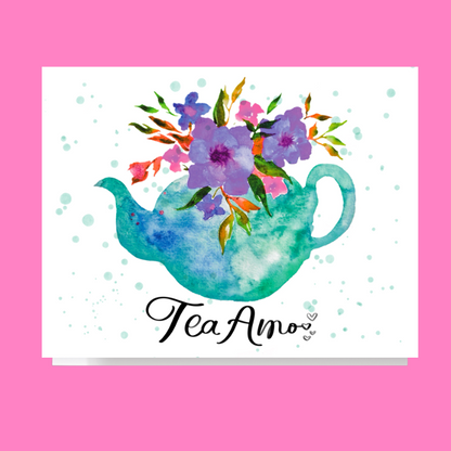 Tea Amo Floral Teapot Card