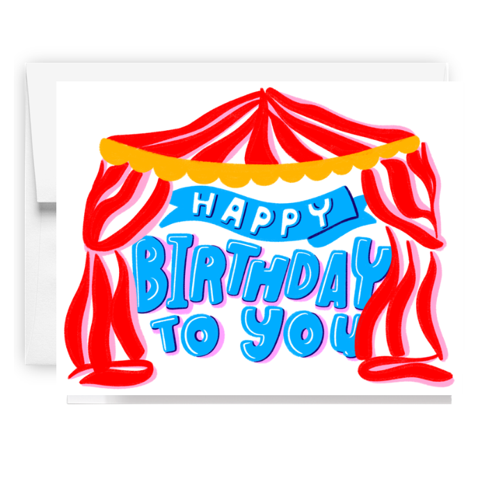 Happy Birthday Circus Tent Card