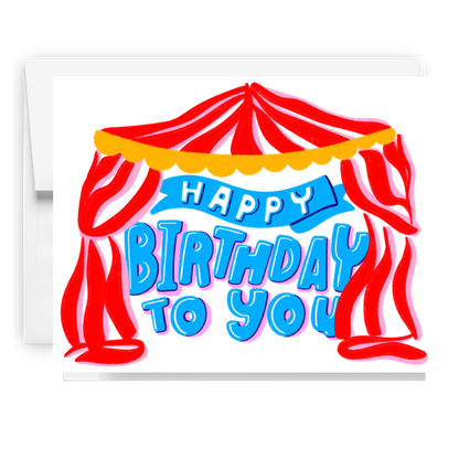 Happy Birthday Circus Tent Card