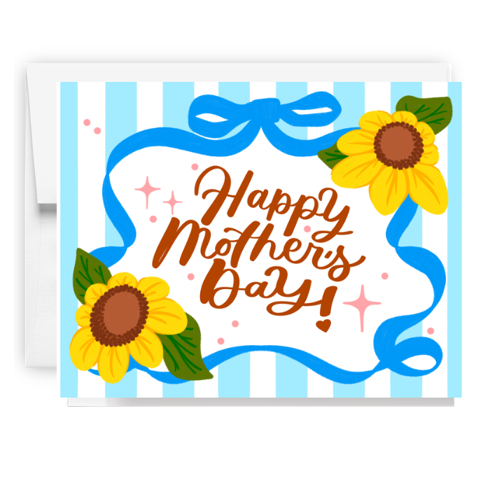 Happy Mothers Day Sunflower Card