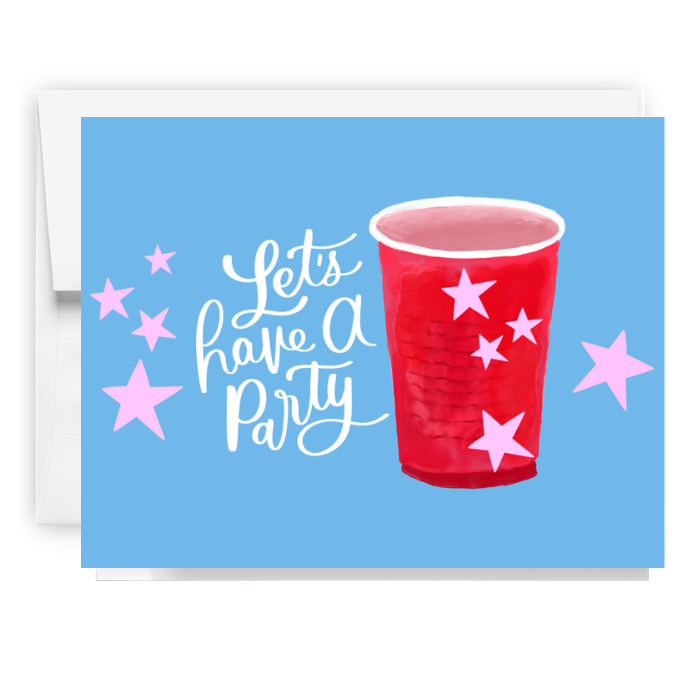 Red Solo Cup Party Card