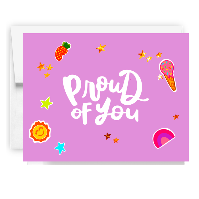 Proud Of You Sticker Card