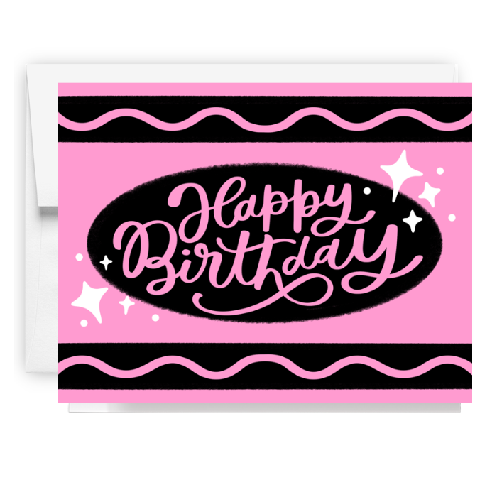 Happy Birthday Crayon Card