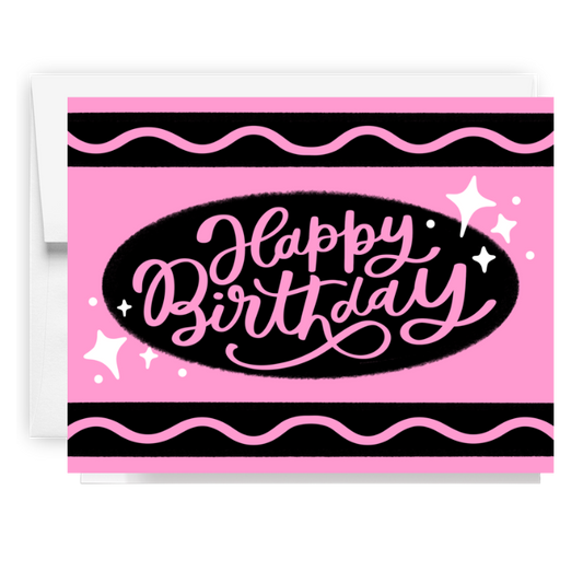 Happy Birthday Crayon Card