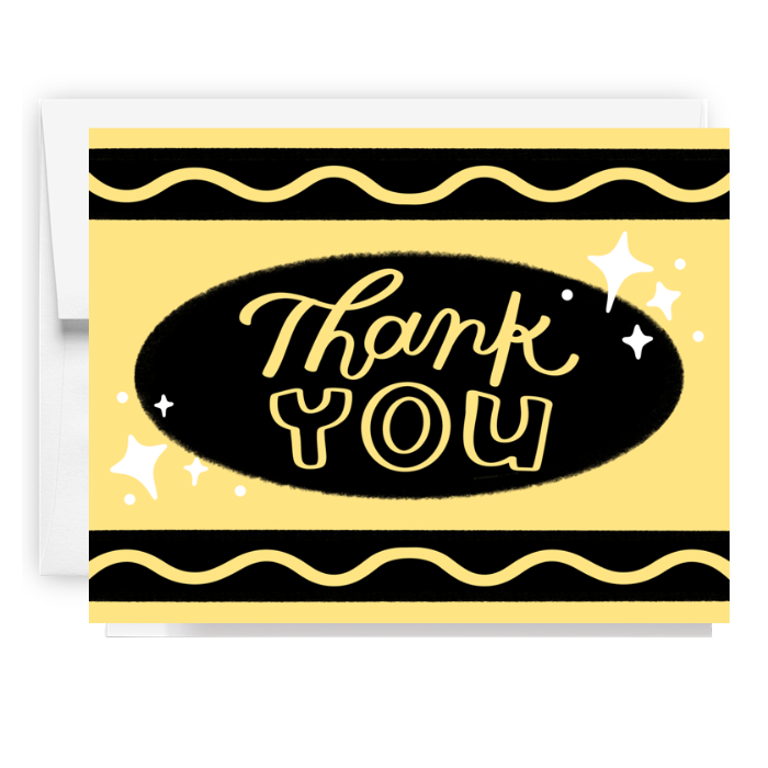 Thank You Crayon Card