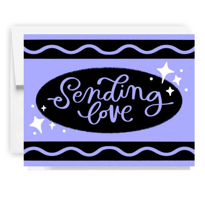 Sending Love Crayon Card