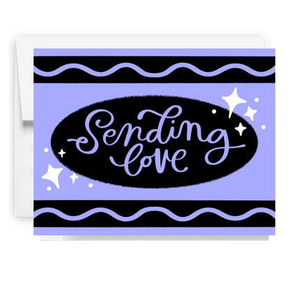 Sending Love Crayon Card