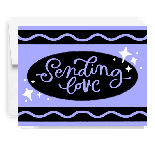 Sending Love Crayon Card