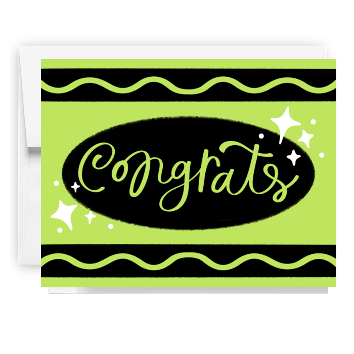 Congrats Crayon Card