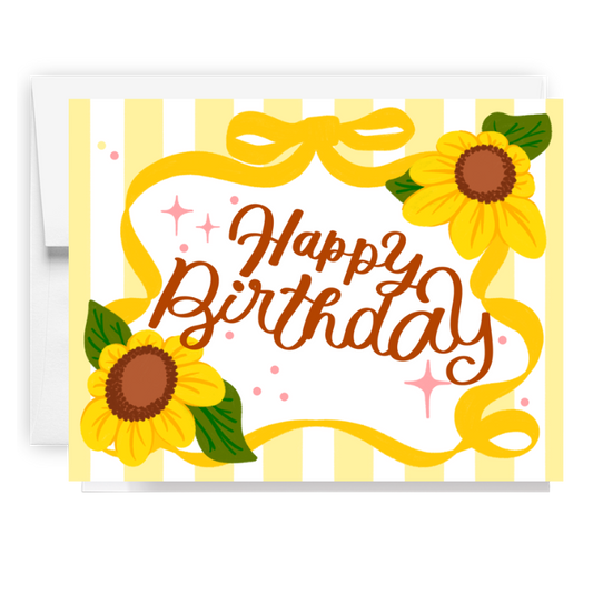 Happy Birthday Sunflower Card